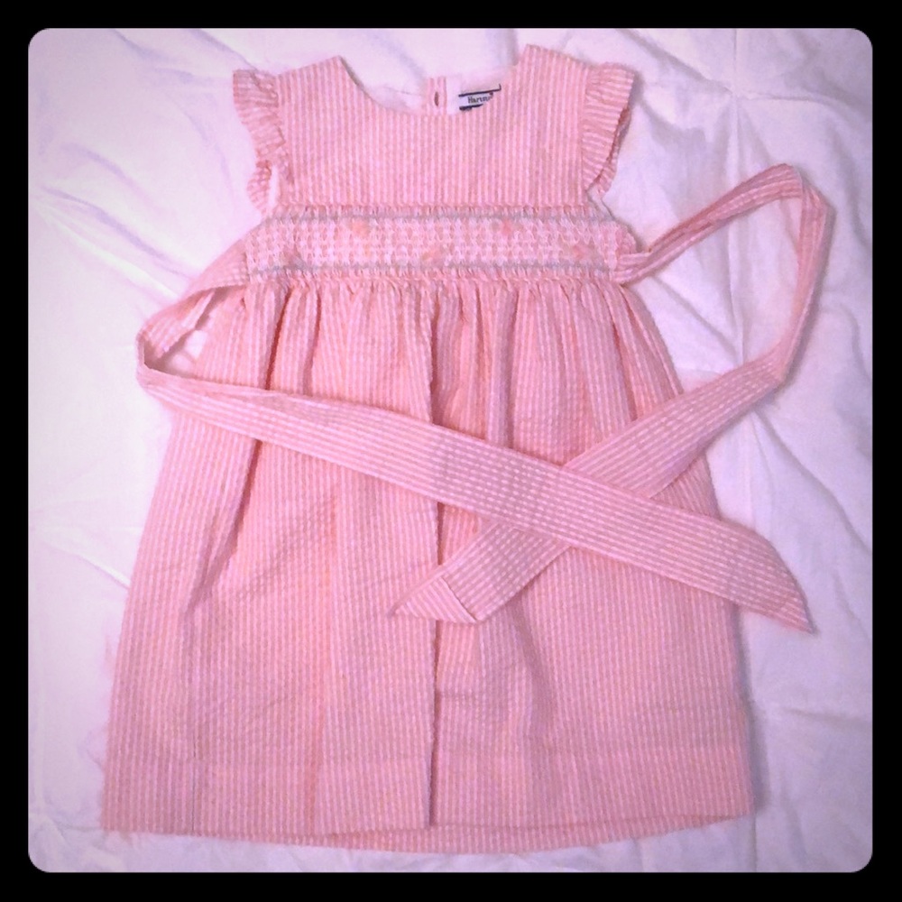 Pink seersucker dress